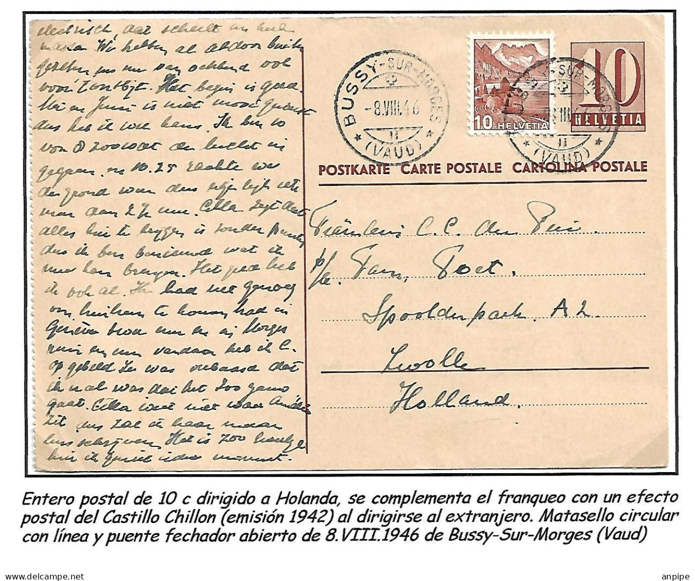 SUIZA - Cartas & Documentos