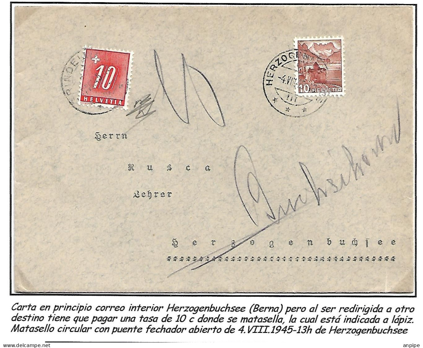 SUIZA - Storia Postale