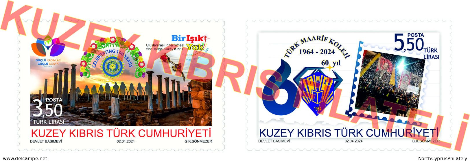 2024 TURKISH CYPRUS ZYPERN " Anniversaires Inner Wheel - College " MNH - Covers & Documents