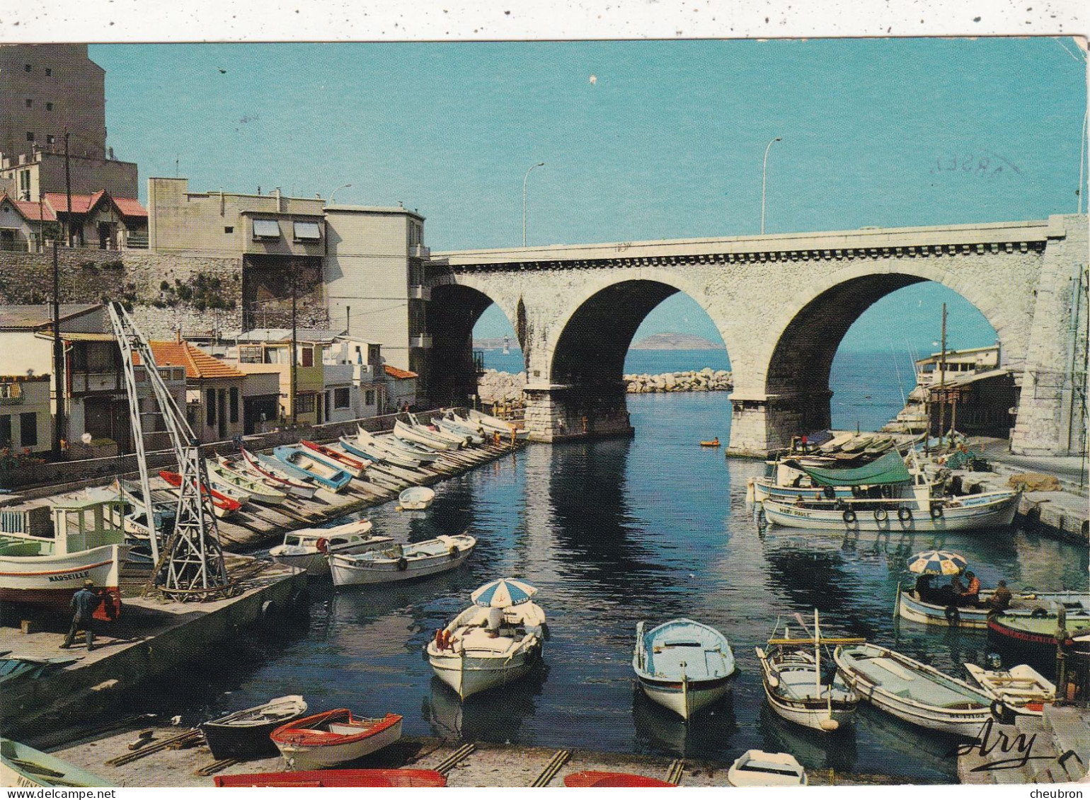 13.  MARSEILLE. CPSM . LE PETIT PORT DU VALLON DES AUFFES. ANNEE 1978+ TEXTE - Endoume, Roucas, Corniche, Beaches