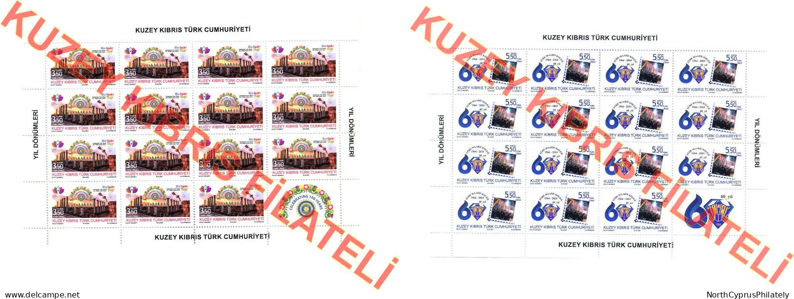 2024 TURKISH CYPRUS ZYPERN " Anniversaires Inner Wheel - College " Minisheet MNH - Brieven En Documenten