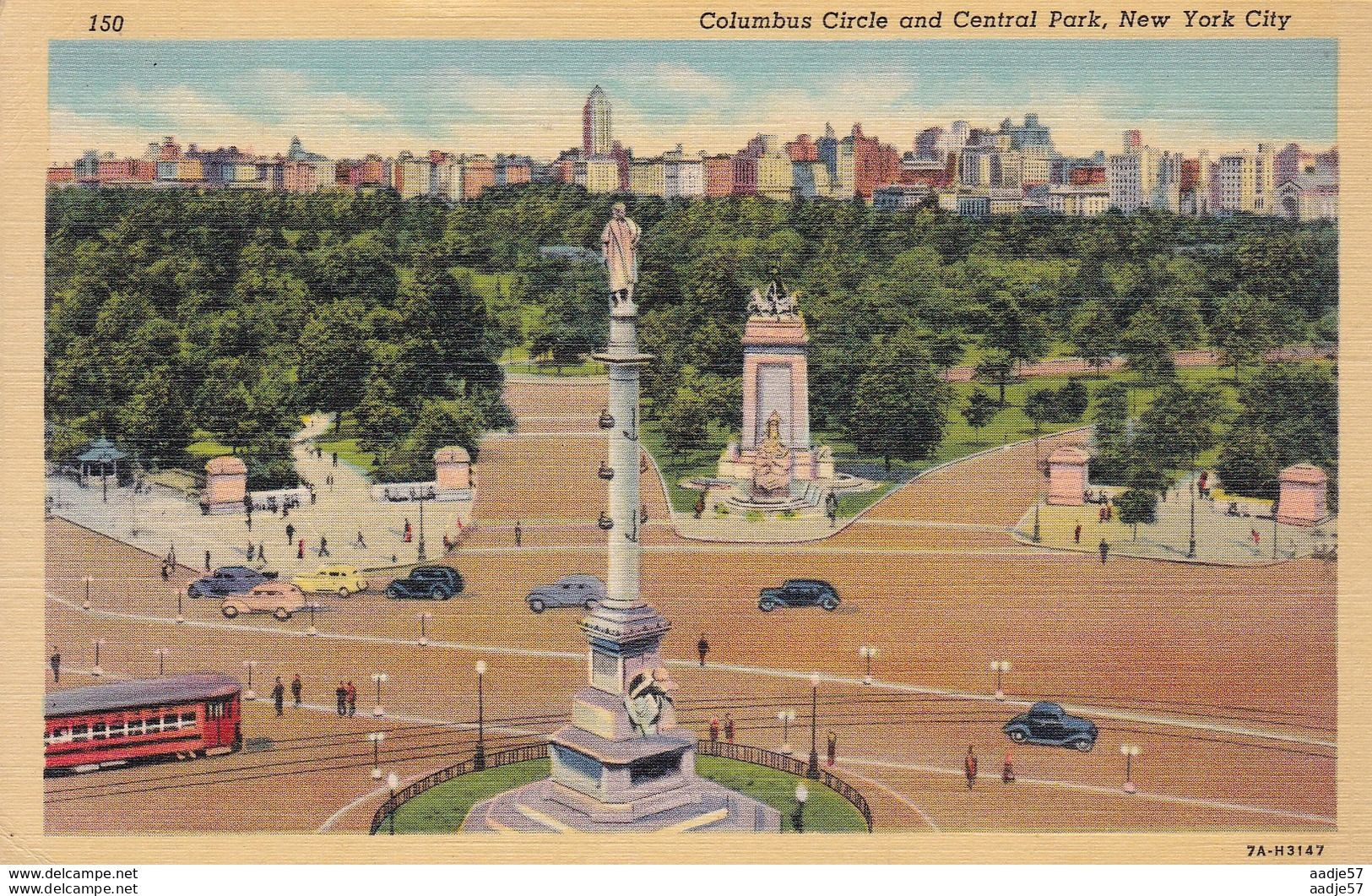 USA Tram Columbus Circle N.Y. 1943 - Tramways