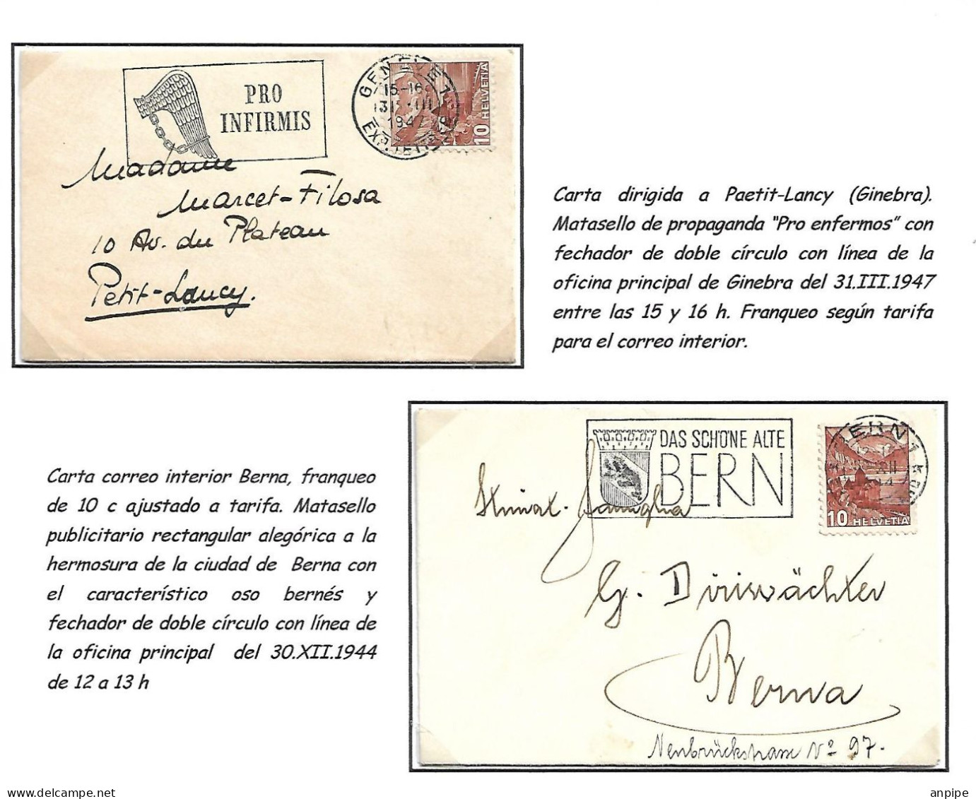 SUIZA - Covers & Documents