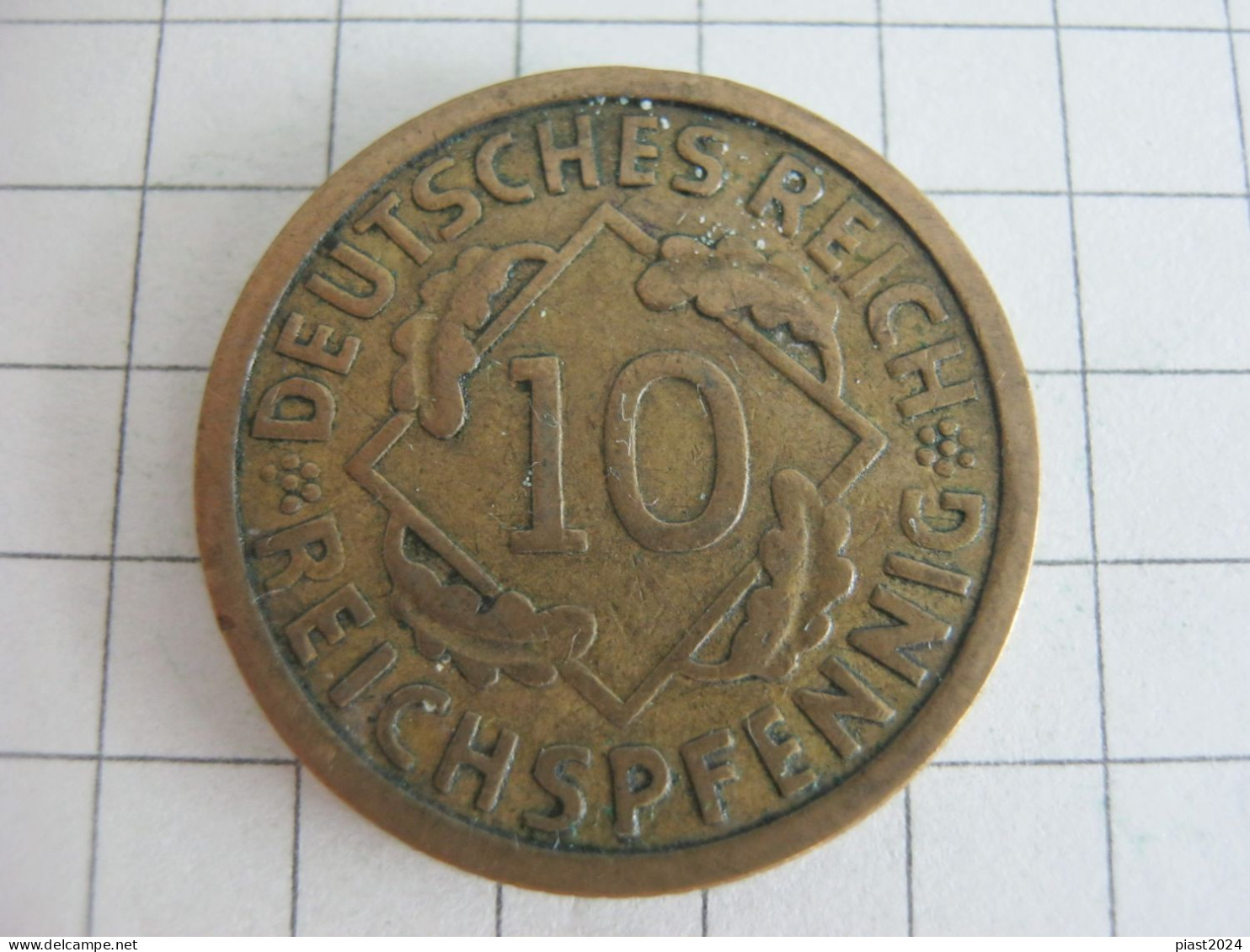 Germany 10 Reichspfennig 1925 E - 10 Rentenpfennig & 10 Reichspfennig