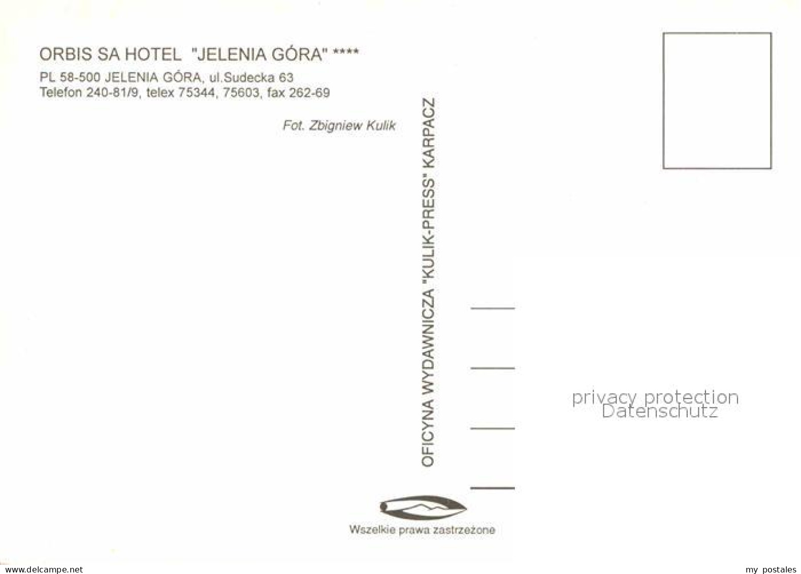 72893727 Jelenia Gora Hirschberg Schlesien Hotel Jelenia Gora - Polonia