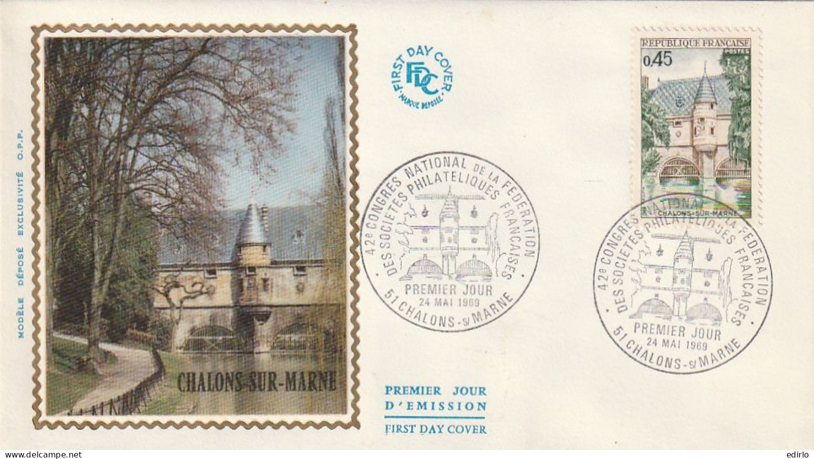 ///   FRANCE ///    PREMIER JOUR ---  FDC  ---  Congrés Féd Philatéliques 1969 - 1960-1969