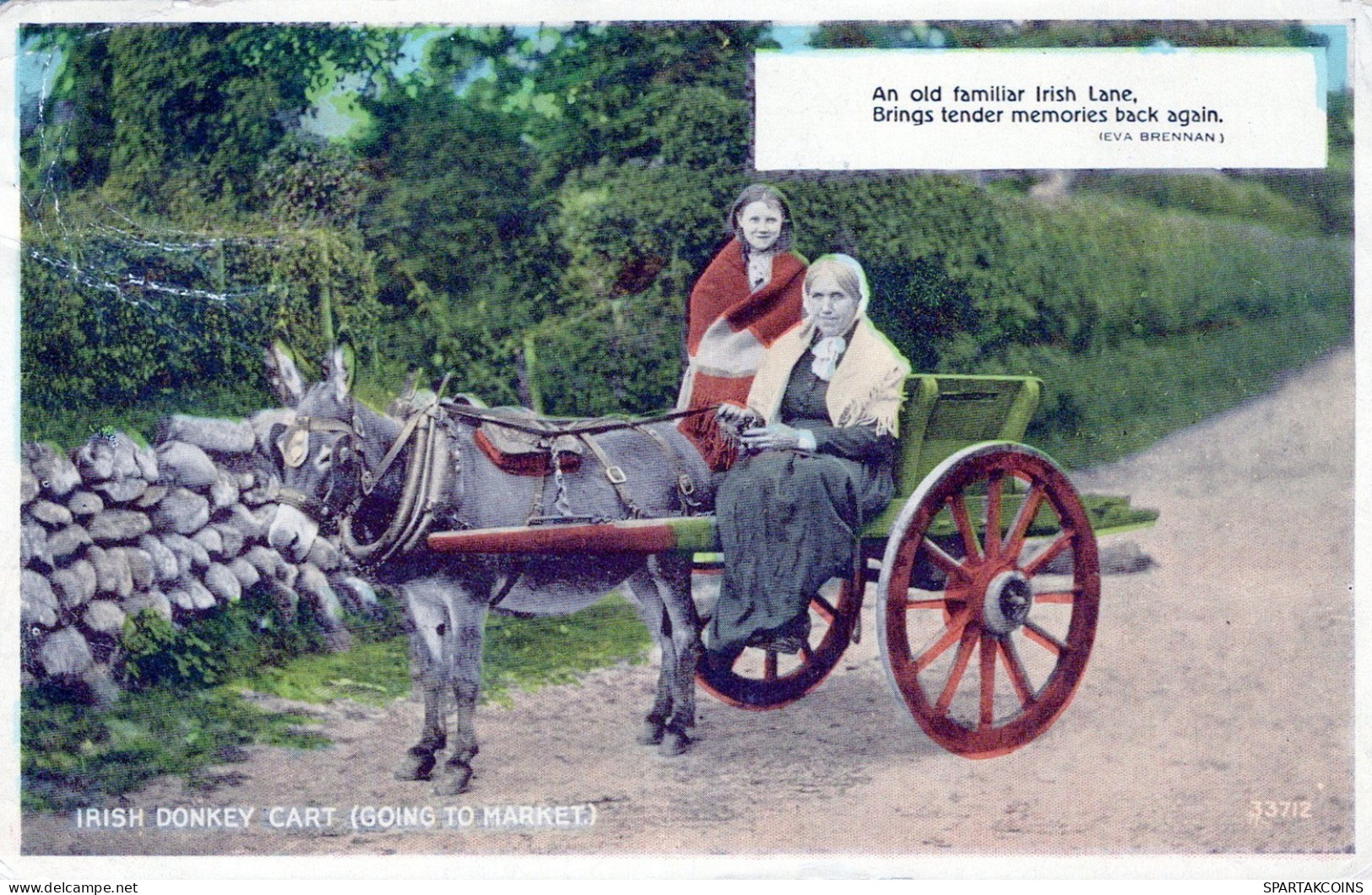 ESEL Tiere Vintage Antik Alt CPA Ansichtskarte Postkarte #PAA236.DE - Ezels