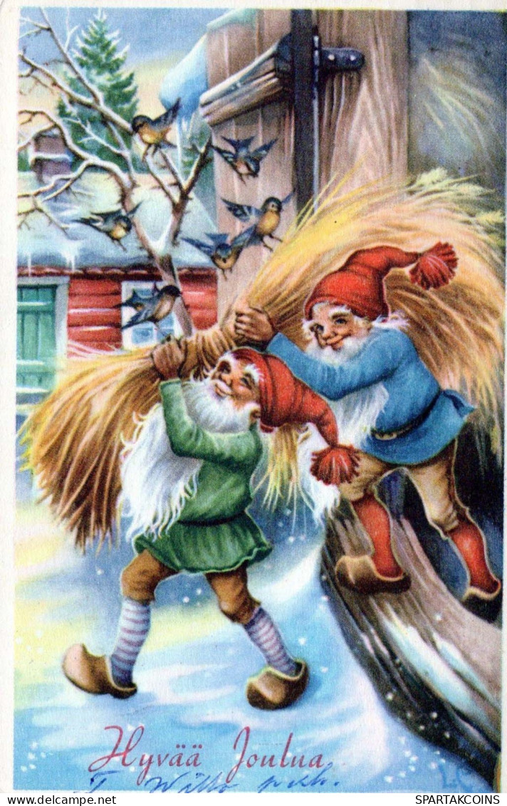 WEIHNACHTSMANN SANTA CLAUS Neujahr Weihnachten Vintage Ansichtskarte Postkarte CPSMPF #PKG338.DE - Kerstman