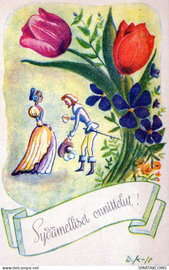 FLOWERS Vintage Ansichtskarte Postkarte CPSMPF #PKG036.DE - Blumen