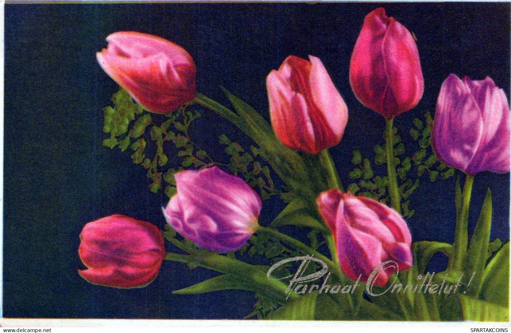 FLOWERS Vintage Ansichtskarte Postkarte CPA #PKE552.DE - Blumen