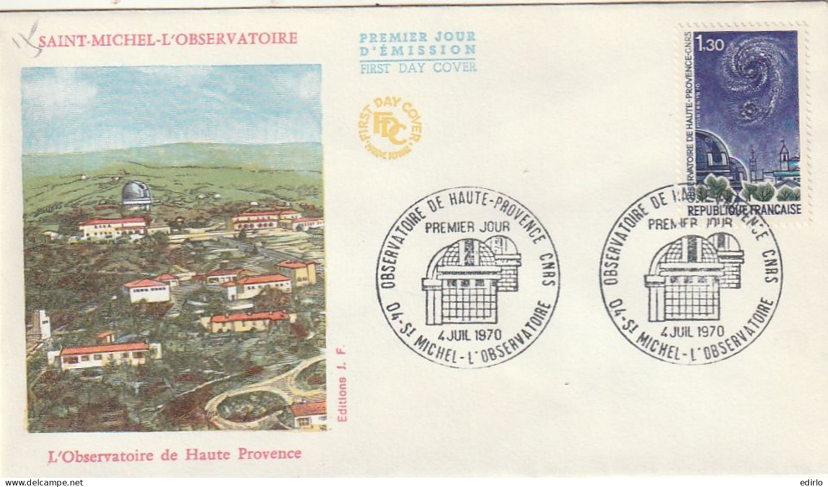 ///   FRANCE ///    PREMIER JOUR ---  FDC  ---  Observatoire De Haut De Provence - 1970-1979
