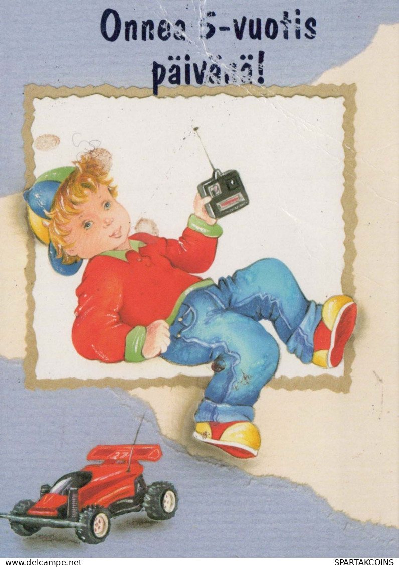 ALLES GUTE ZUM GEBURTSTAG 5 Jährige JUNGE KINDER Vintage Postal CPSM #PBT799.DE - Anniversaire