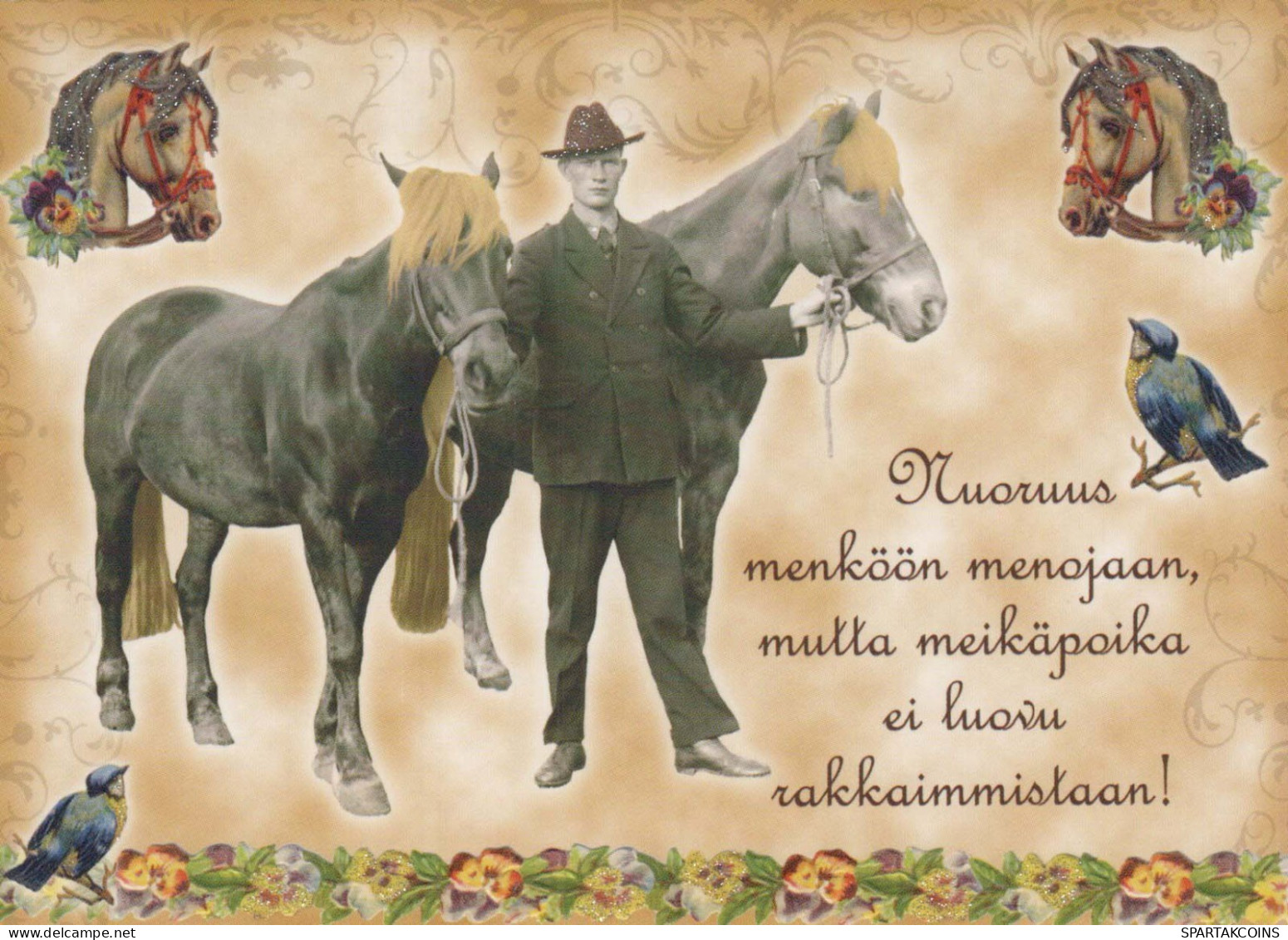 PFERD Tier Vintage Ansichtskarte Postkarte CPSM #PBR871.DE - Chevaux