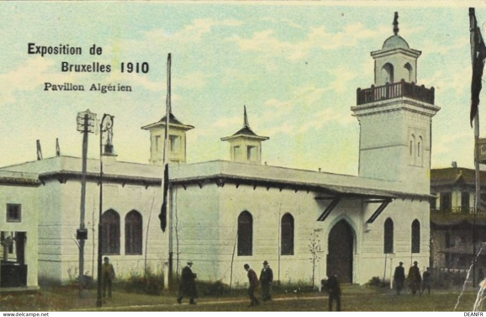 EXPOSITION De BRUXELLES 1910 : Pavillon Algérien. Coin Bas Droit Plié. - Weltausstellungen