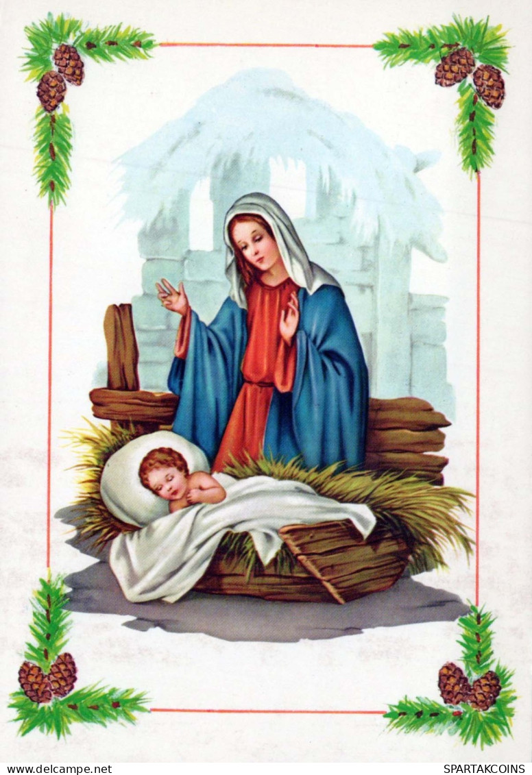 Jungfrau Maria Madonna Jesuskind Religion Vintage Ansichtskarte Postkarte CPSM #PBQ055.DE - Vierge Marie & Madones