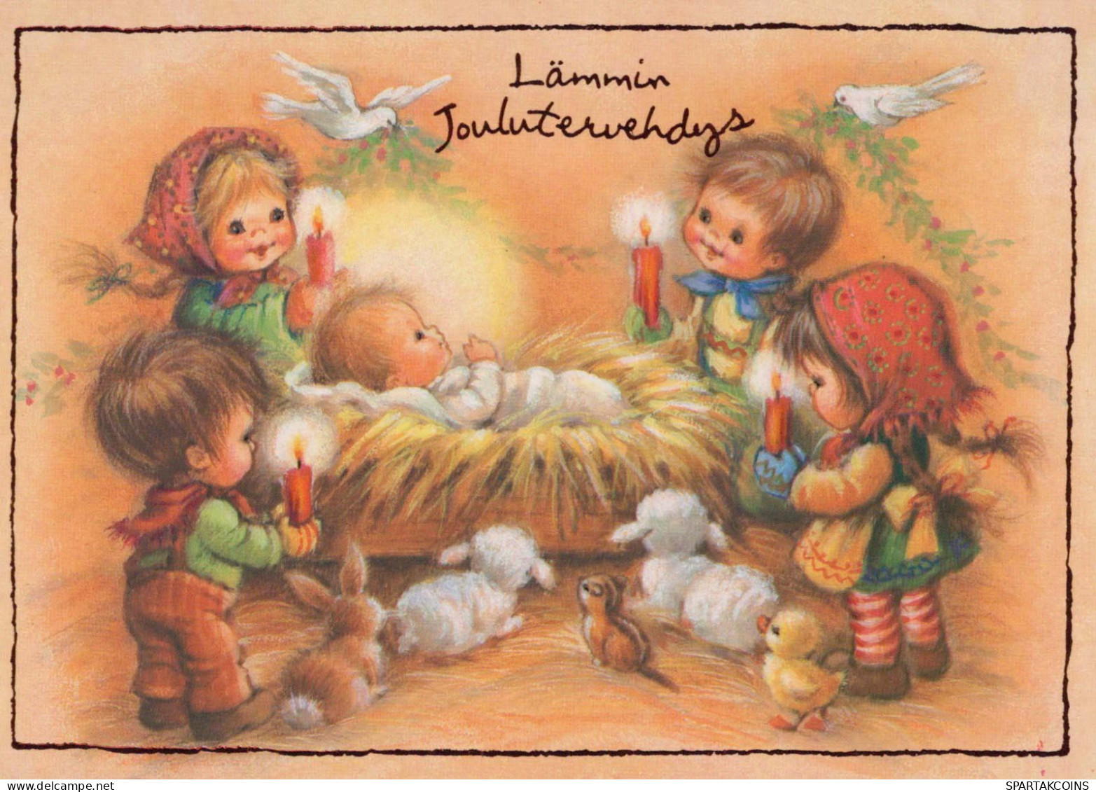JESUS CHRISTUS Jesuskind Weihnachten Religion Vintage Ansichtskarte Postkarte CPSM #PBP672.DE - Jezus