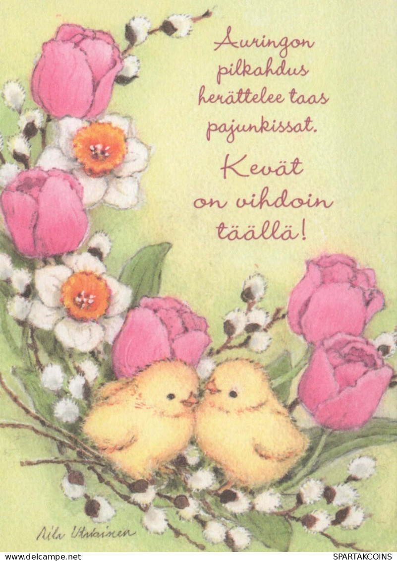 OSTERN HUHN Vintage Ansichtskarte Postkarte CPSM #PBO976.DE - Ostern