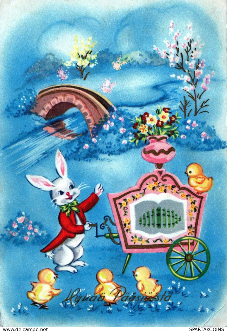 OSTERN KANINCHEN Vintage Ansichtskarte Postkarte CPSM #PBO475.DE - Pâques