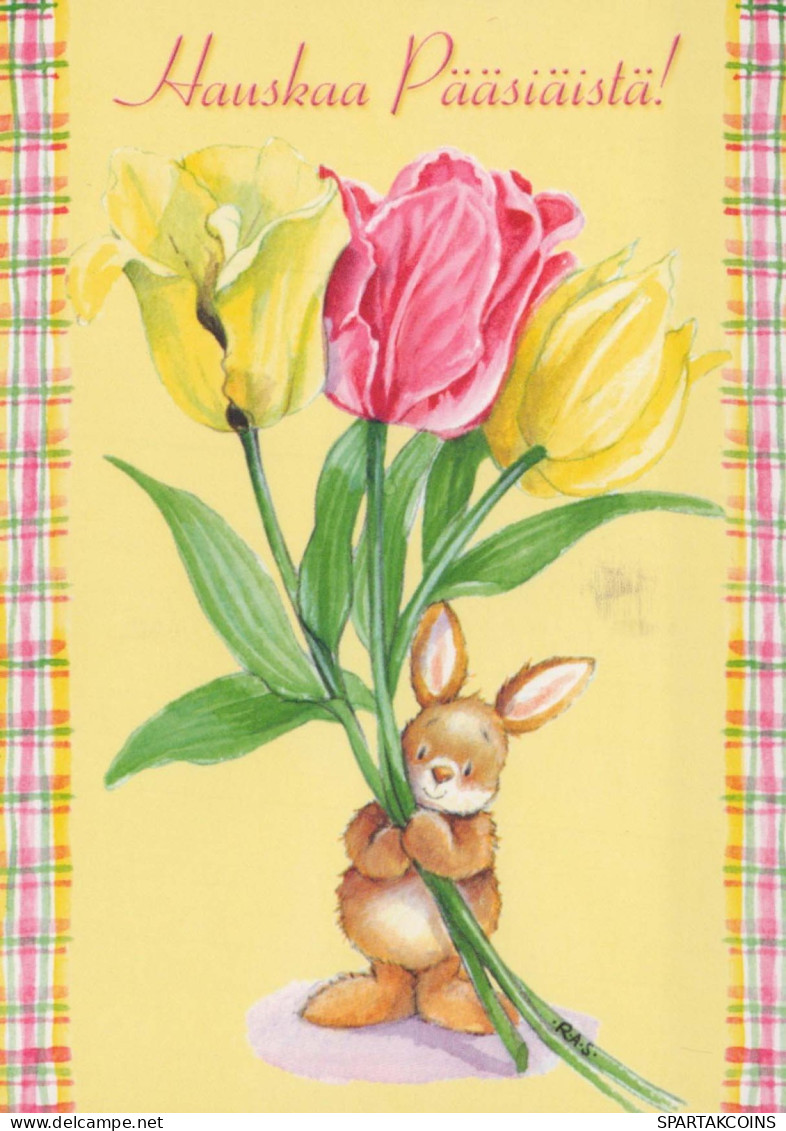 OSTERN KANINCHEN Vintage Ansichtskarte Postkarte CPSM #PBO412.DE - Easter