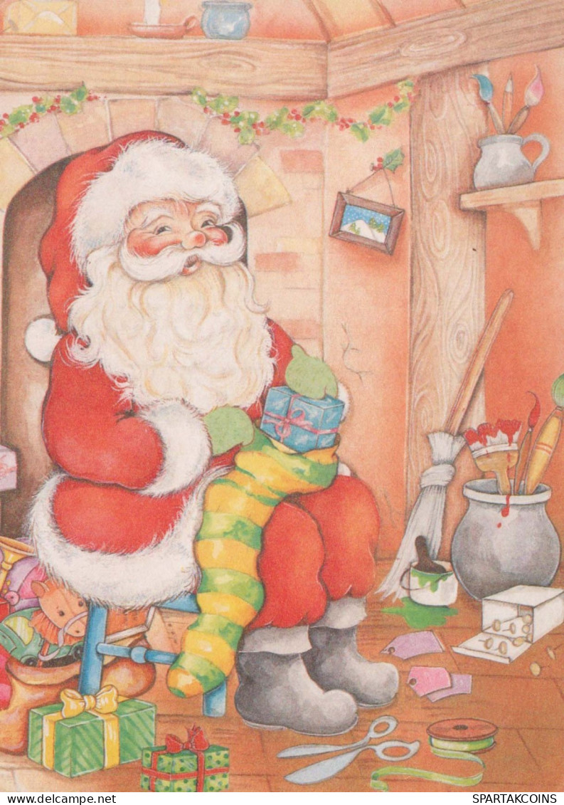 WEIHNACHTSMANN SANTA CLAUS Neujahr Weihnachten Vintage Ansichtskarte Postkarte CPSM #PBL489.DE - Kerstman
