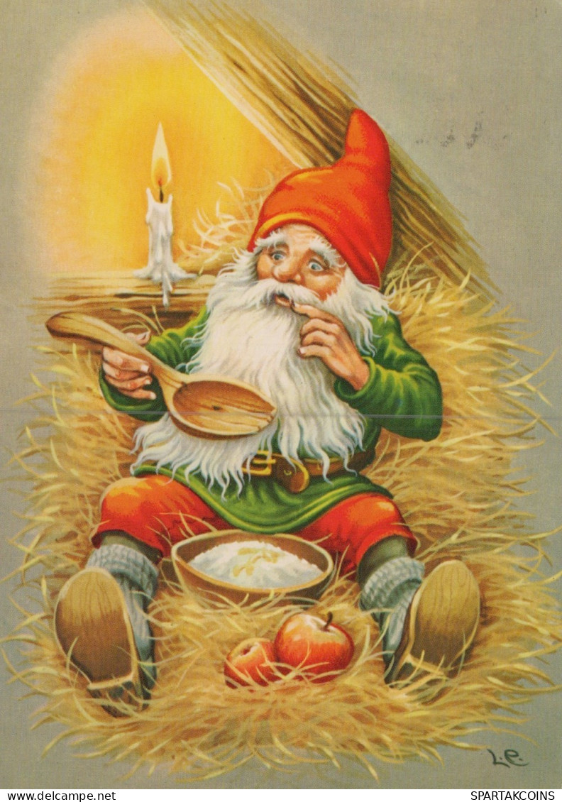 WEIHNACHTSMANN SANTA CLAUS WEIHNACHTSFERIEN Vintage Postkarte CPSM #PAK981.DE - Santa Claus