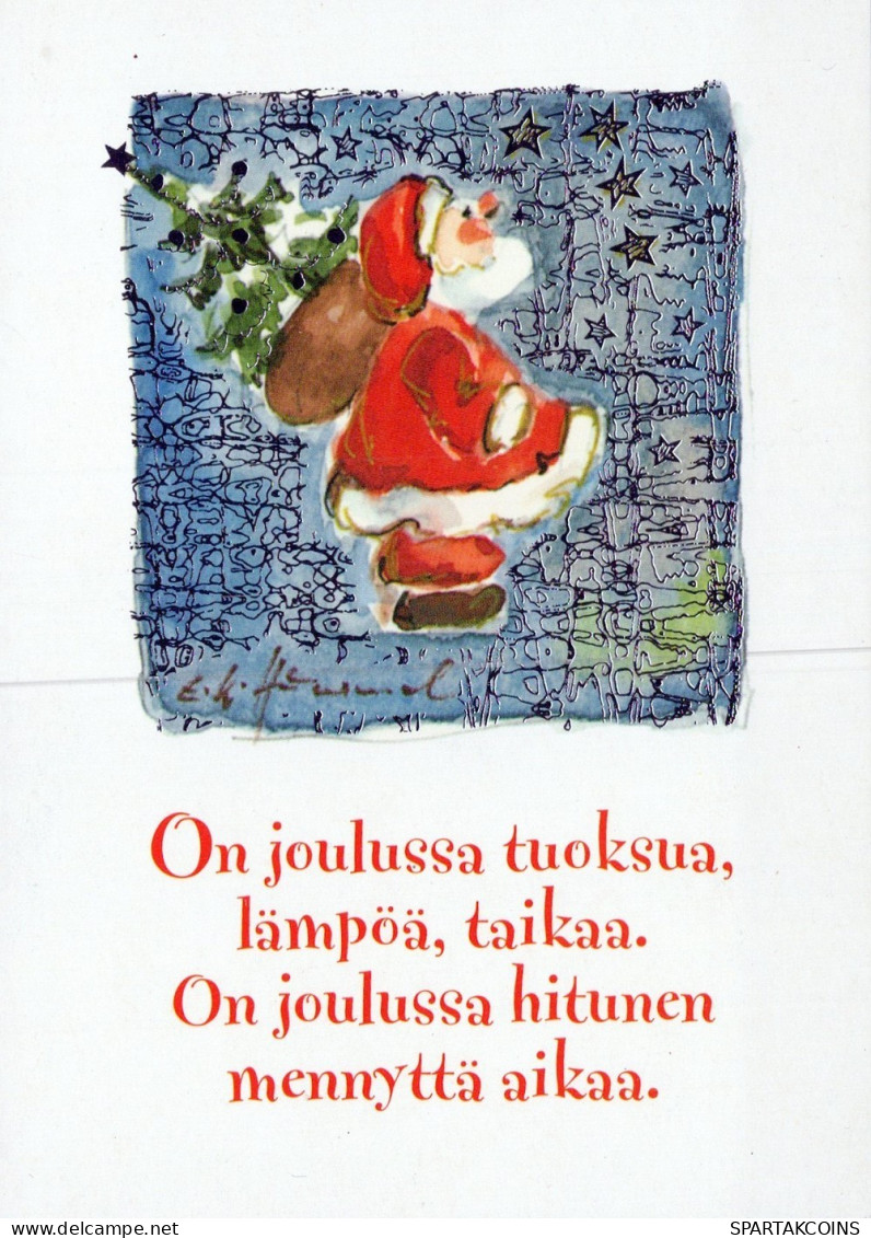 WEIHNACHTSMANN SANTA CLAUS WEIHNACHTSFERIEN Vintage Postkarte CPSM #PAK834.DE - Santa Claus