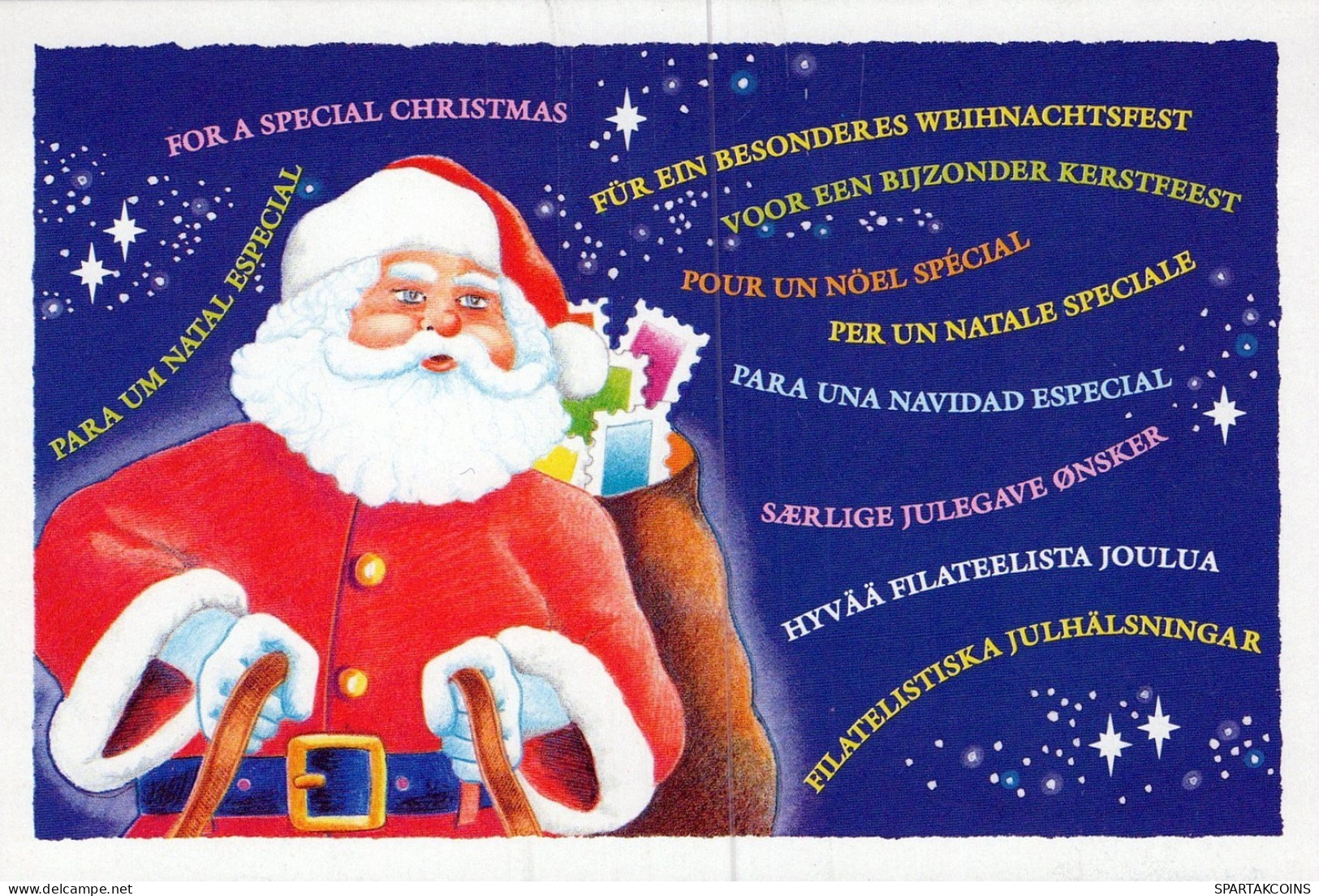 WEIHNACHTSMANN SANTA CLAUS WEIHNACHTSFERIEN Vintage Postkarte CPSM #PAK912.DE - Santa Claus