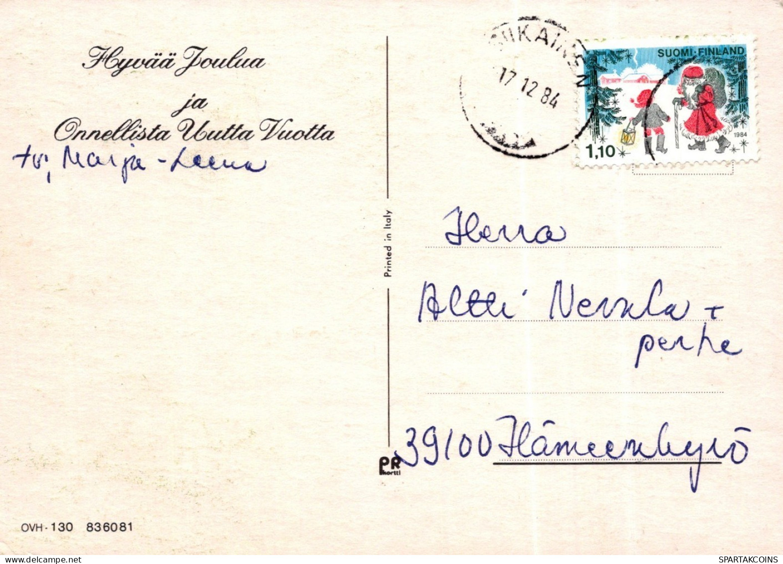 WEIHNACHTSMANN SANTA CLAUS WEIHNACHTSFERIEN Vintage Postkarte CPSM #PAJ659.DE - Kerstman