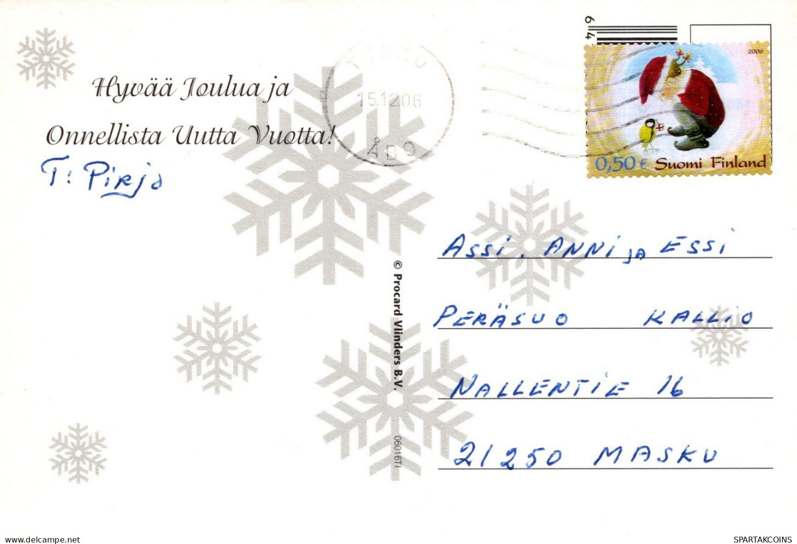 WEIHNACHTSMANN SANTA CLAUS WEIHNACHTSFERIEN Vintage Postkarte CPSM #PAJ937.DE - Kerstman