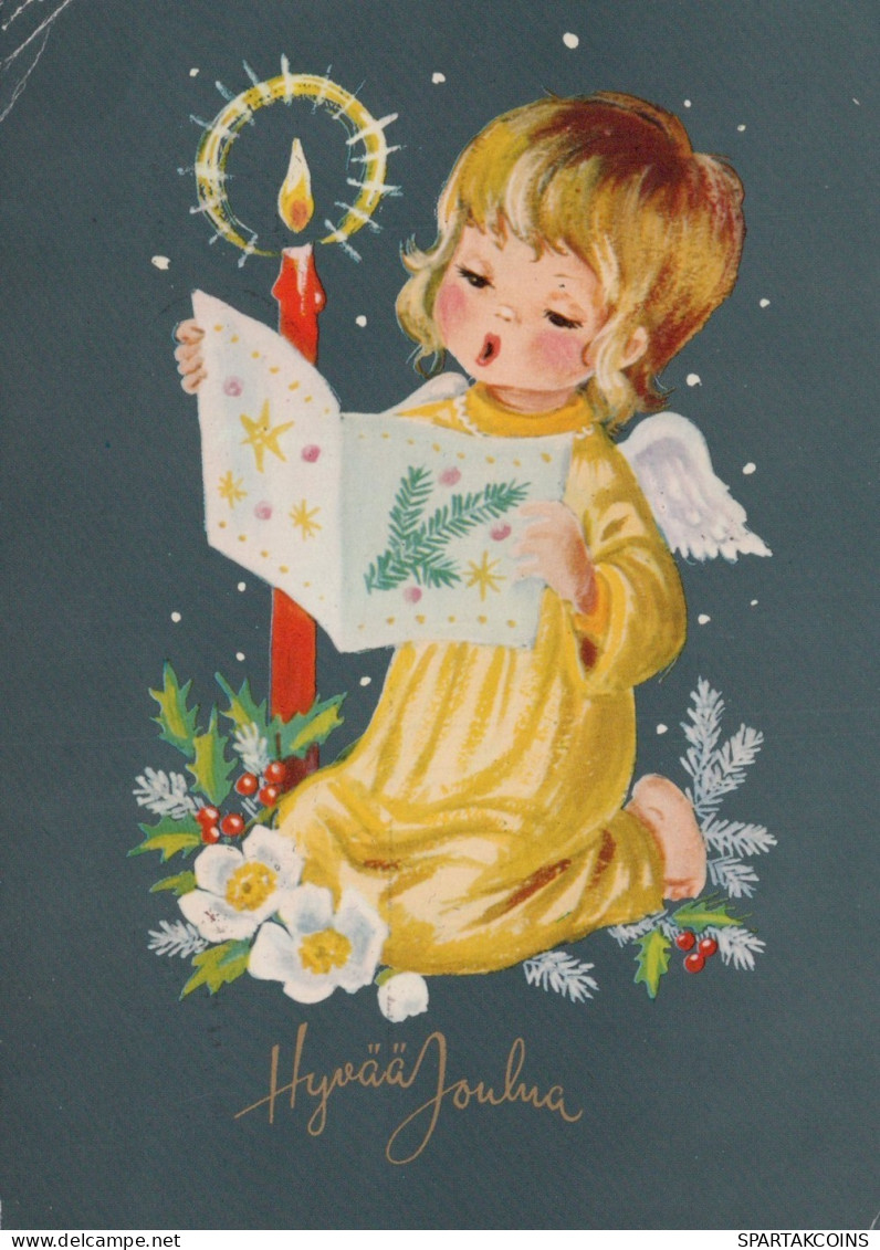 ENGEL WEIHNACHTSFERIEN Feiern & Feste Vintage Ansichtskarte Postkarte CPSM #PAJ007.DE - Engel
