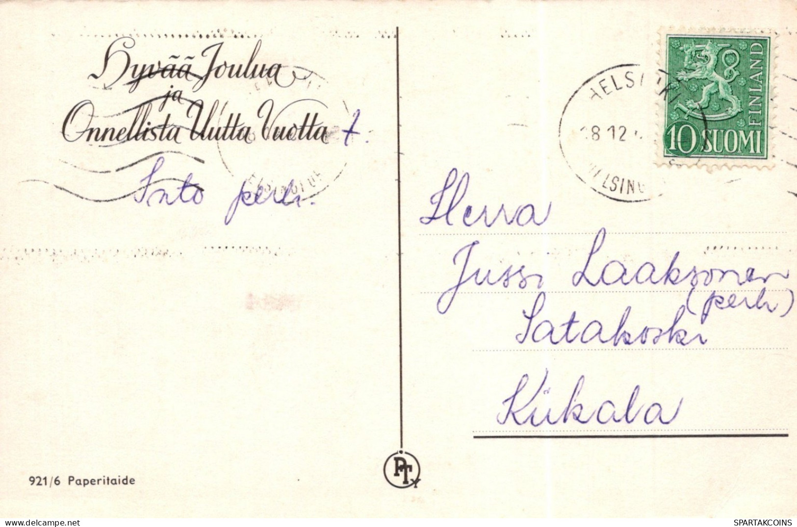 WEIHNACHTSMANN SANTA CLAUS WEIHNACHTSFERIEN Vintage Postkarte CPSMPF #PAJ456.DE - Kerstman