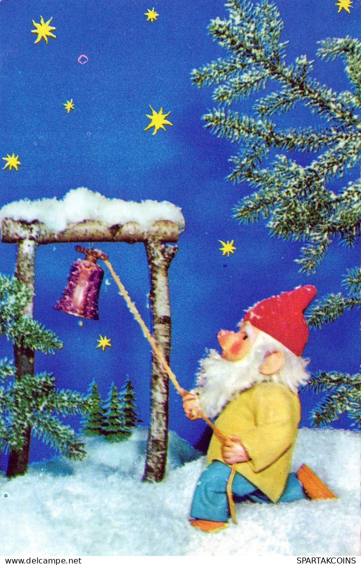 WEIHNACHTSMANN SANTA CLAUS WEIHNACHTSFERIEN Vintage Postkarte CPSMPF #PAJ456.DE - Kerstman