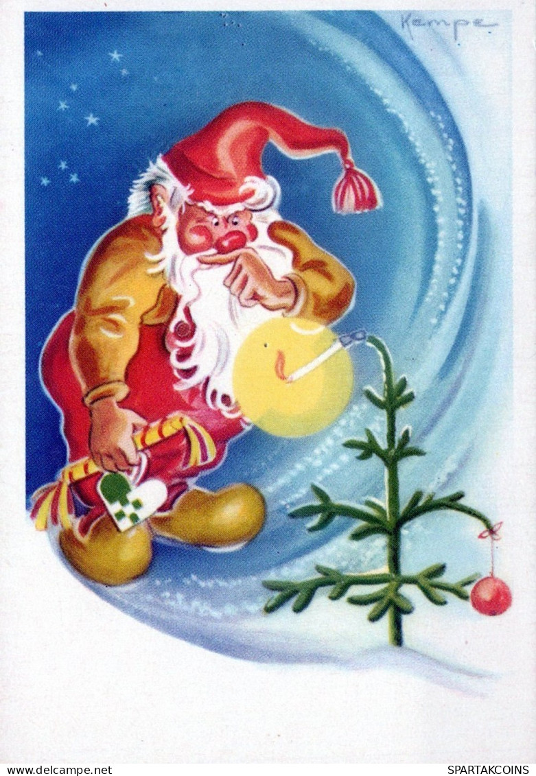 WEIHNACHTSMANN SANTA CLAUS WEIHNACHTSFERIEN Vintage Postkarte CPSMPF #PAJ389.DE - Kerstman