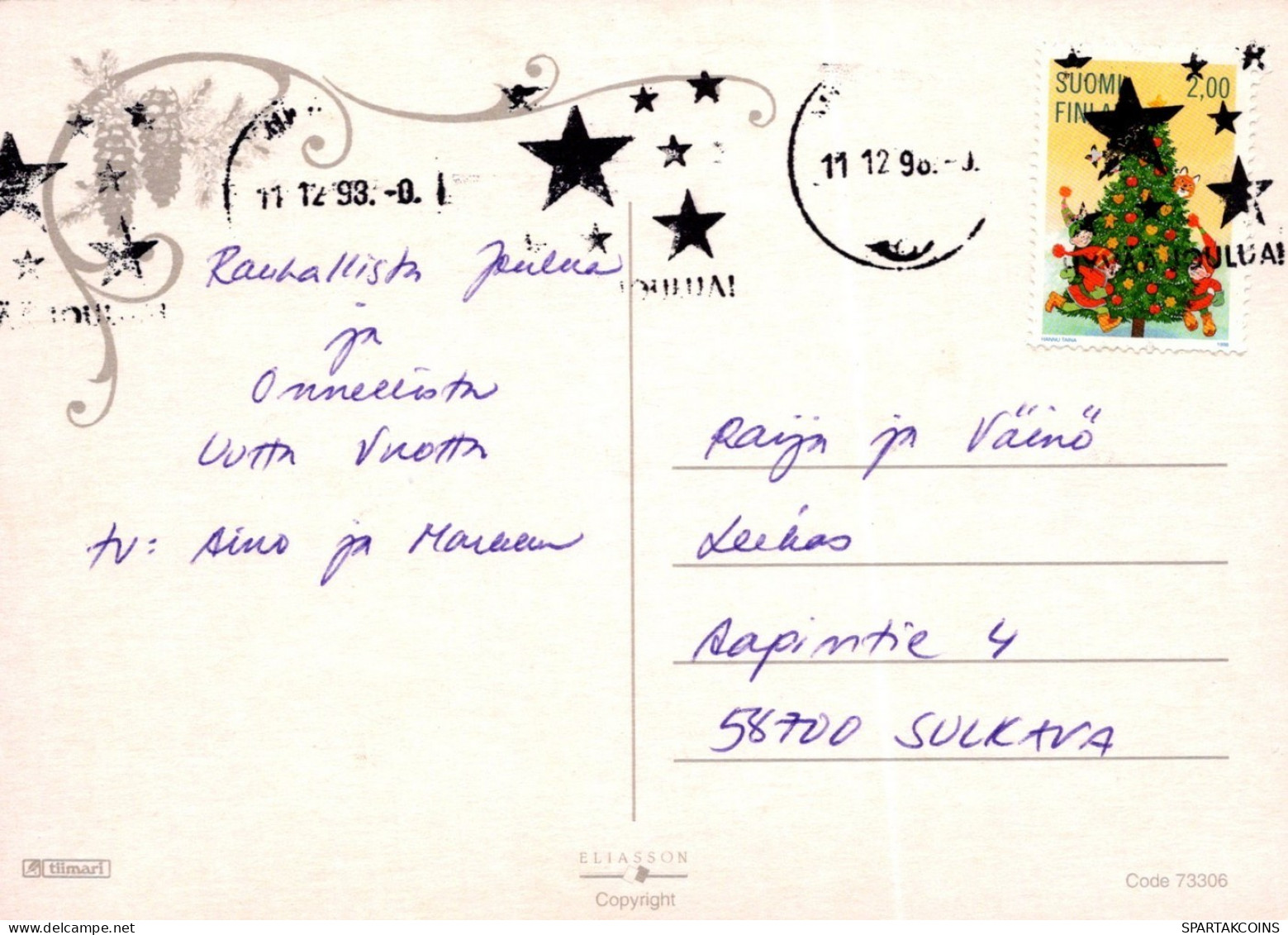 ENGEL WEIHNACHTSFERIEN Feiern & Feste Vintage Ansichtskarte Postkarte CPSM #PAH252.DE - Anges