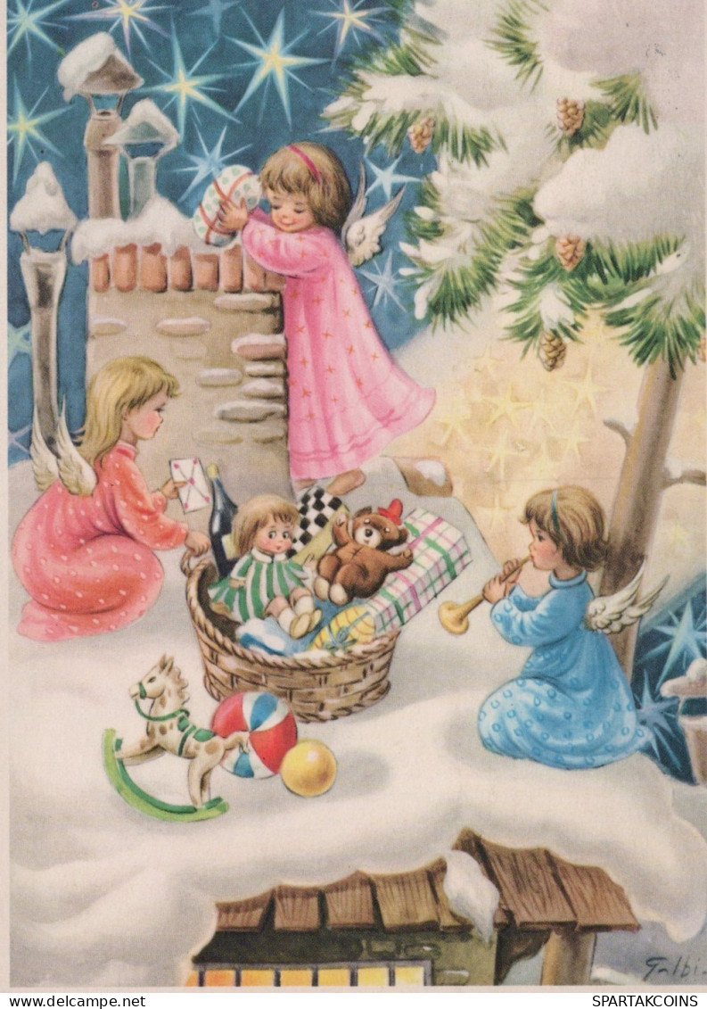 ENGEL WEIHNACHTSFERIEN Feiern & Feste Vintage Ansichtskarte Postkarte CPSM #PAH510.DE - Angels