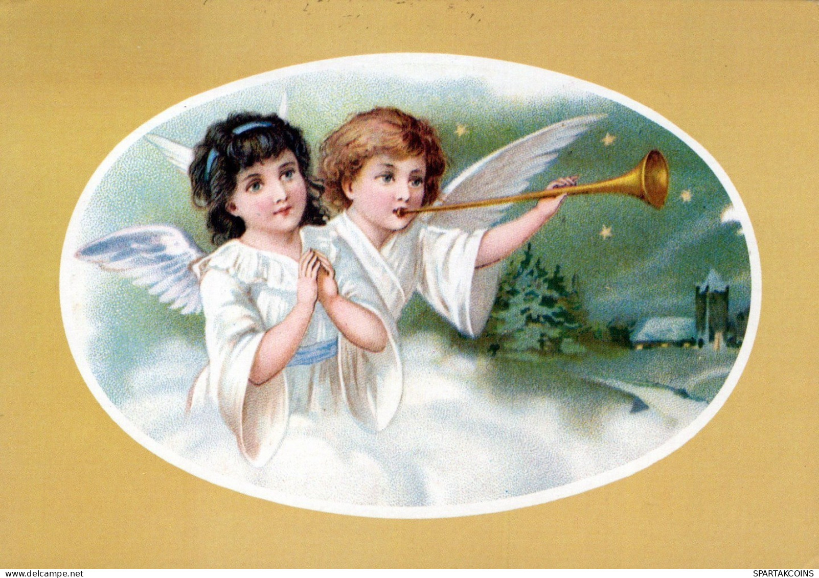 ENGEL WEIHNACHTSFERIEN Feiern & Feste Vintage Ansichtskarte Postkarte CPSM #PAH060.DE - Angels
