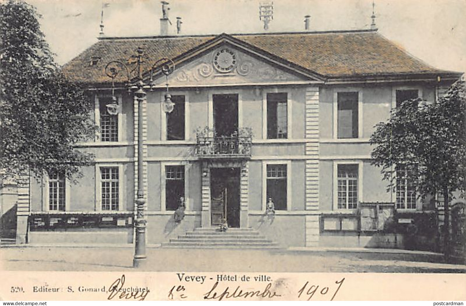 Suisse - Vevey (VD) Hôtel De Ville - Ed. S. Gonnard 520 - Vevey