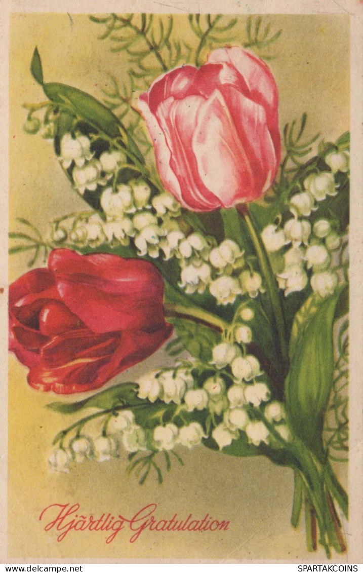 FLORES Vintage Tarjeta Postal CPA #PKE732.ES - Fleurs