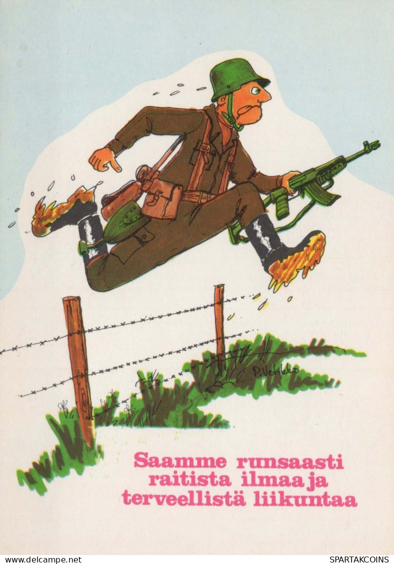 SOLDADOS HUMOR Militaria Vintage Tarjeta Postal CPSM #PBV827.ES - Humor