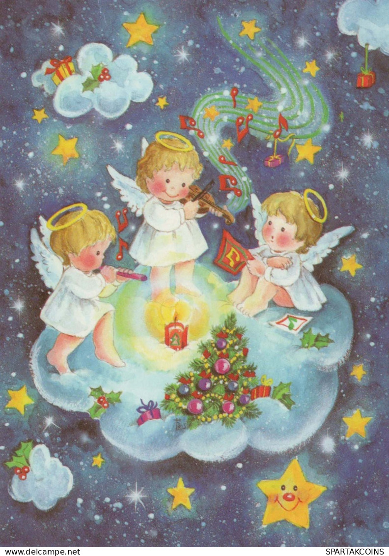 ÁNGEL Navidad Vintage Tarjeta Postal CPSM #PBP603.ES - Angels