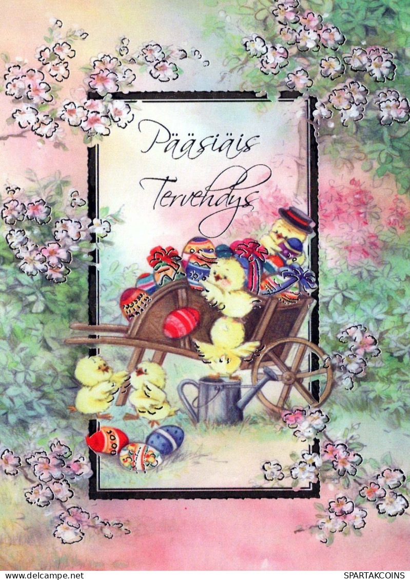 PASCUA POLLO HUEVO Vintage Tarjeta Postal CPSM #PBO850.ES - Ostern