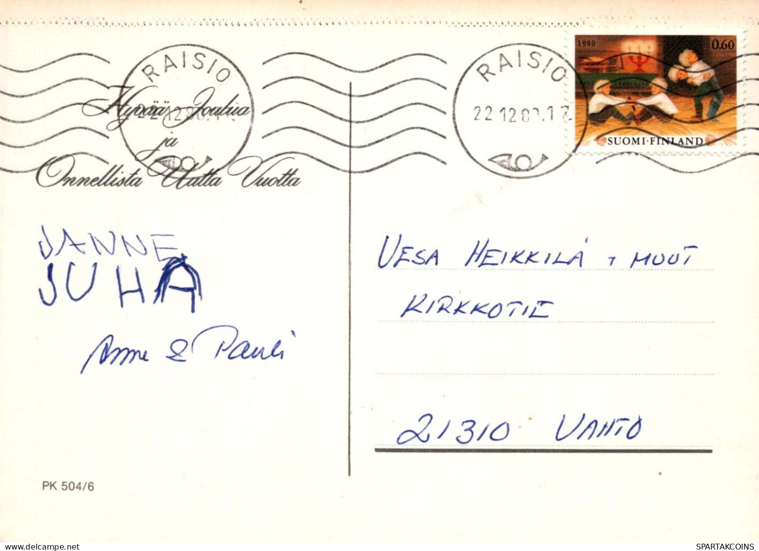 PAPÁ NOEL Feliz Año Navidad Vintage Tarjeta Postal CPSM #PBL236.ES - Kerstman