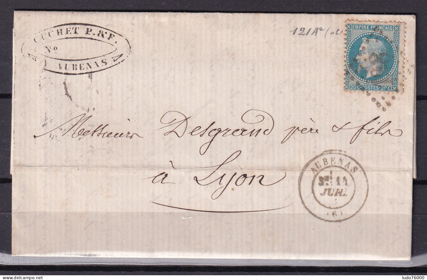 D 808 / NAPOLEON N° 29 SUR LETTRE - 1863-1870 Napoléon III. Laure