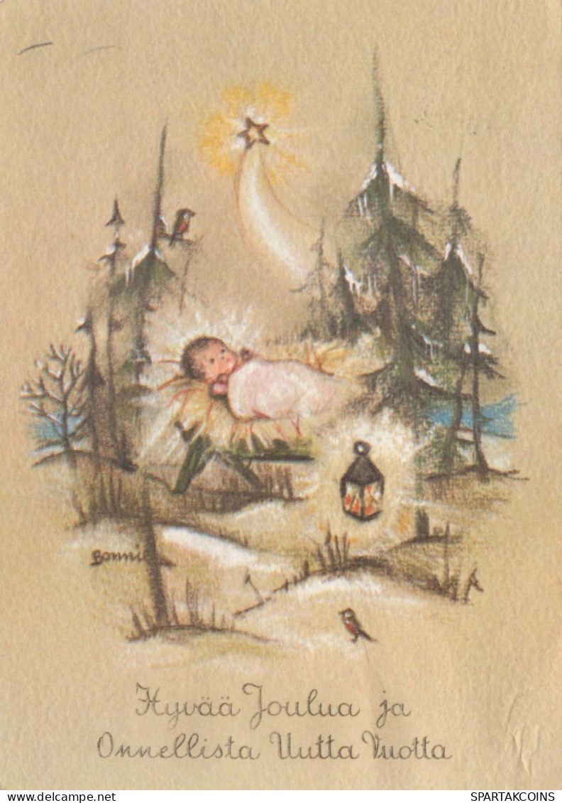 NIÑOS Escena Paisaje Niño JESÚS Vintage Tarjeta Postal CPSM #PBB570.ES - Escenas & Paisajes