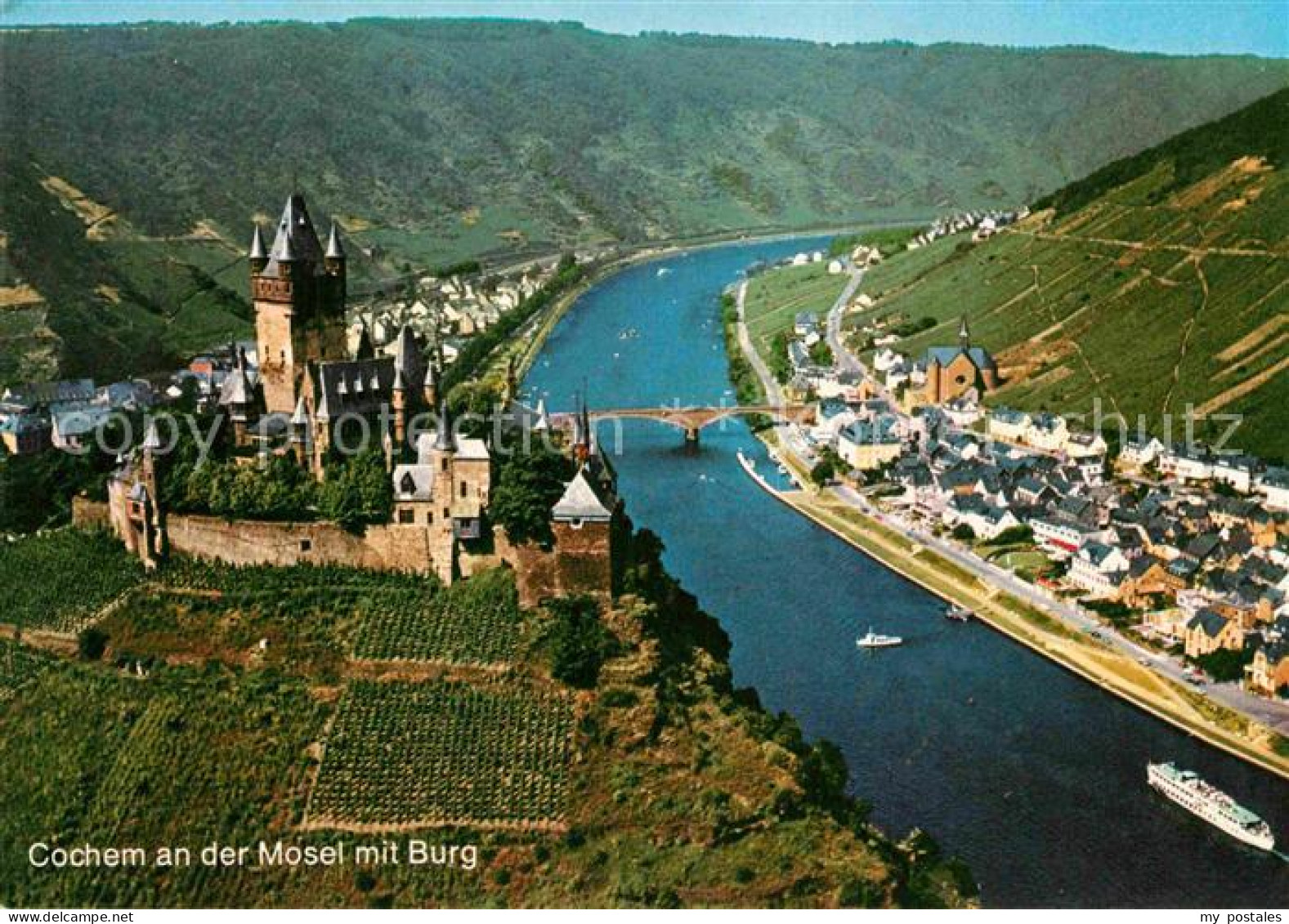 72893243 Cochem Mosel Fliegeraufnahme Burg Cochem - Cochem