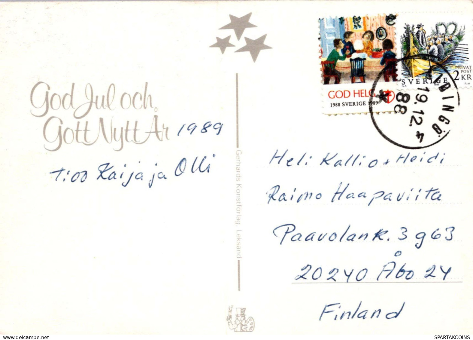 PAPÁ NOEL Feliz Año Navidad Vintage Tarjeta Postal CPSM #PAU598.ES - Kerstman