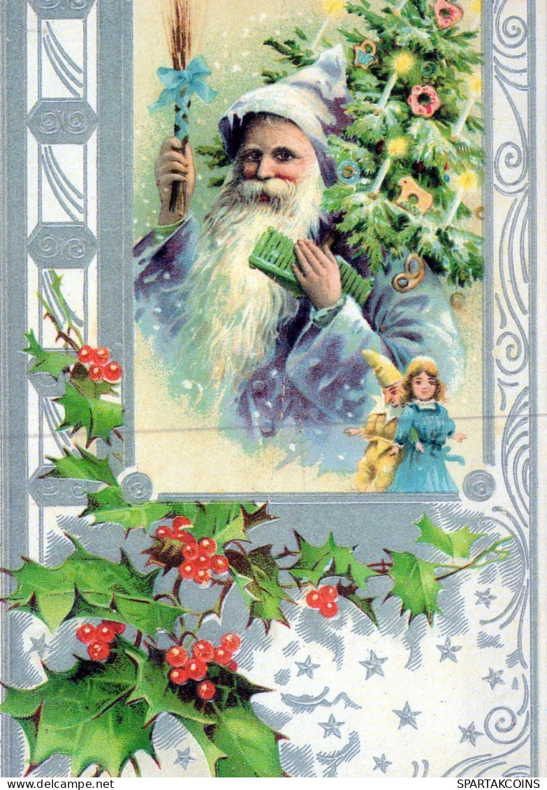 PAPÁ NOEL NAVIDAD Fiesta Vintage Tarjeta Postal CPSM #PAK832.ES - Santa Claus