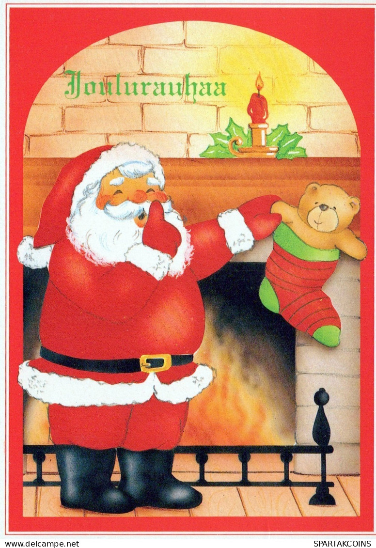 PAPÁ NOEL NAVIDAD Fiesta Vintage Tarjeta Postal CPSM #PAK148.ES - Santa Claus