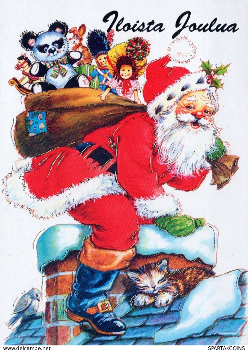 PAPÁ NOEL NAVIDAD Fiesta Vintage Tarjeta Postal CPSM #PAJ725.ES - Santa Claus