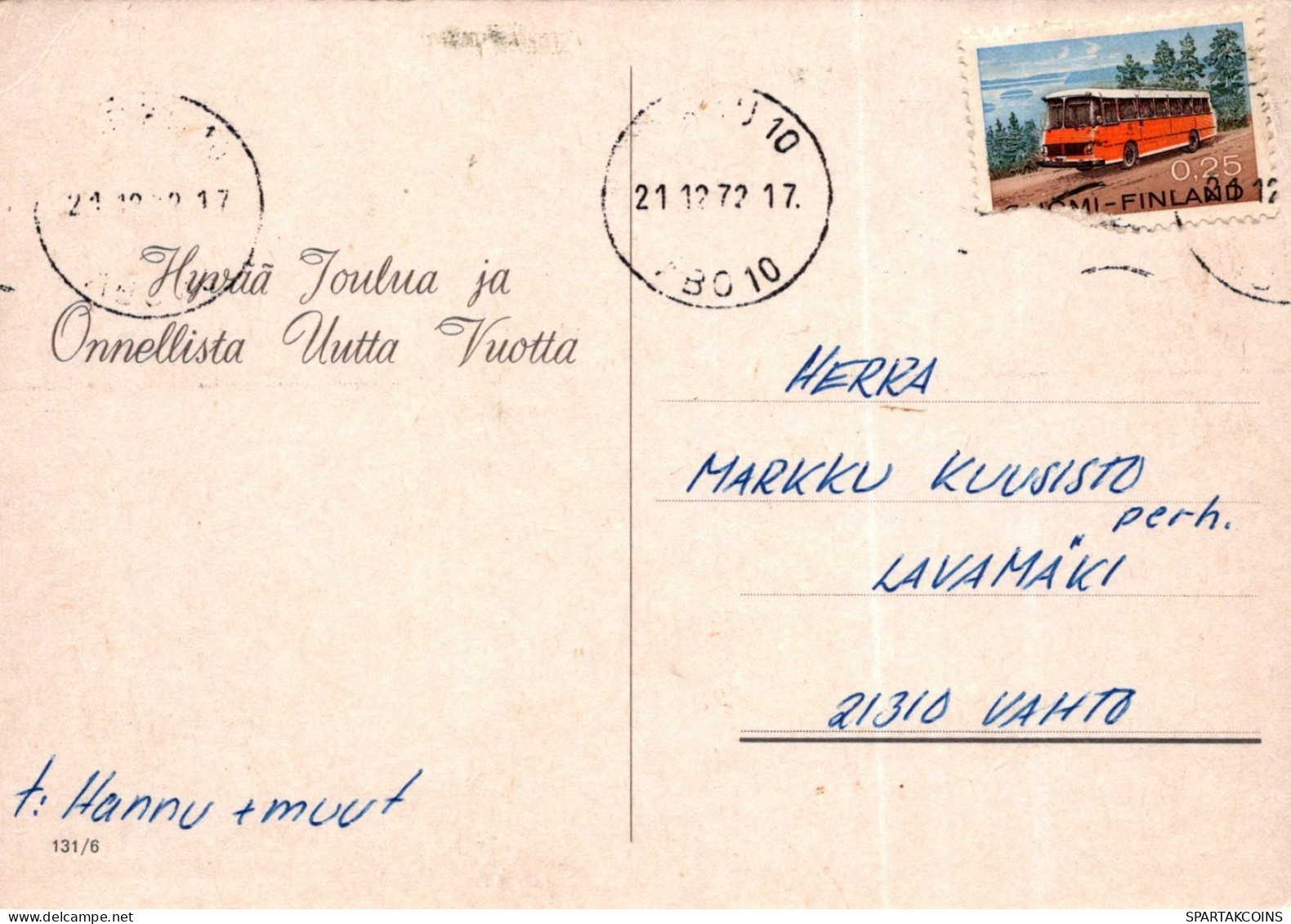PAPÁ NOEL NAVIDAD Fiesta Vintage Tarjeta Postal CPSM #PAJ657.ES - Kerstman